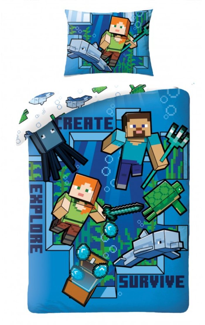 Detské obliečky Minecraft 06 140x200 70x90 cm