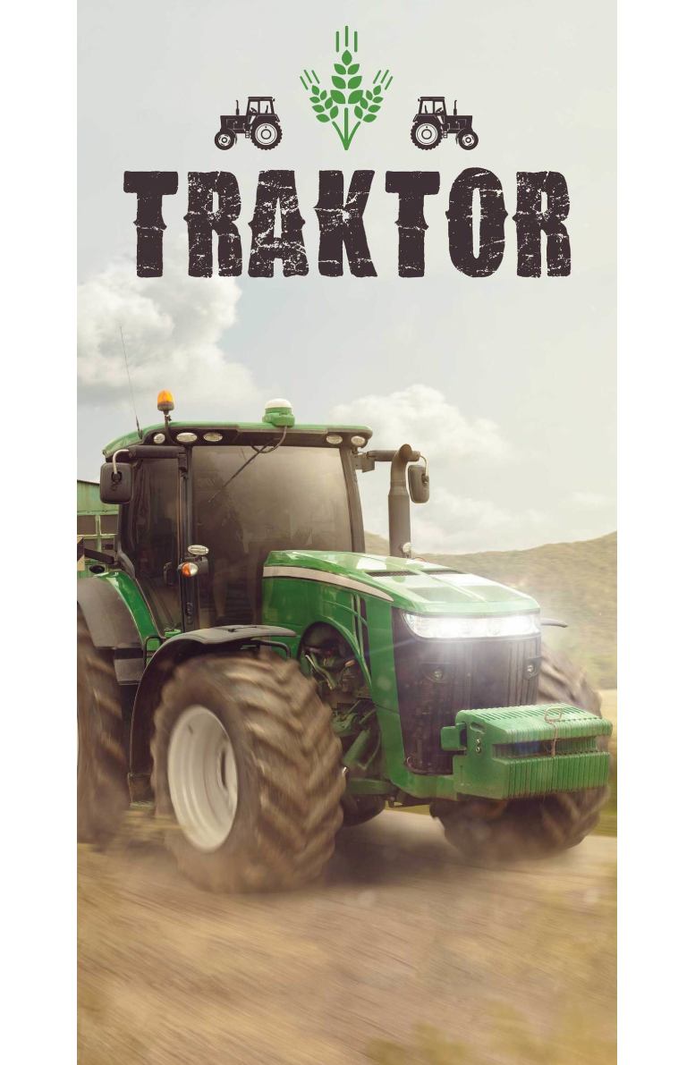 Froté osuška s traktorom 03 70x140