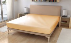 Napínacia plachta Jersey 90x200 s elastanom šampáňa č.27