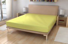 Napínacia plachta Jersey 90x200 s elastanom žltá č.4