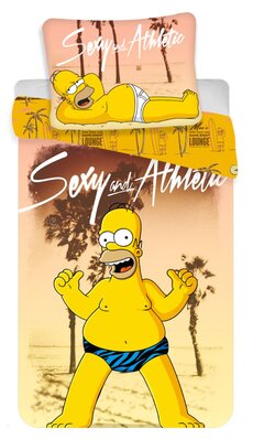Obliečky Simpsonovci - Homer na pláži 140x200 70x90 cm