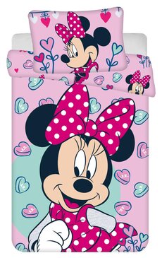 Obliečky do postieľky Minnie Mouse baby 07 100x135 40x60 cm