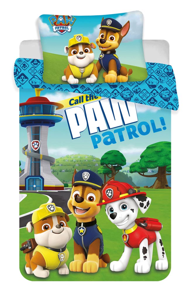 Obliečky do postieľky PAW Patrol - Labková patrola 12 100x135 40x60 cm