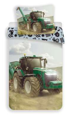 Posteľné bavlnené obliečky s Traktorom 05 140x200 70x90 cm