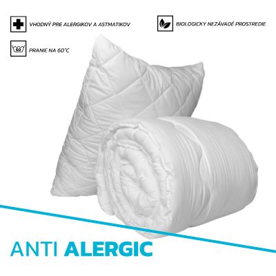Súprava ANTI ALERGIC 800g 100x135 + 40x60 cm s tenkým vankúšom pre najmenších