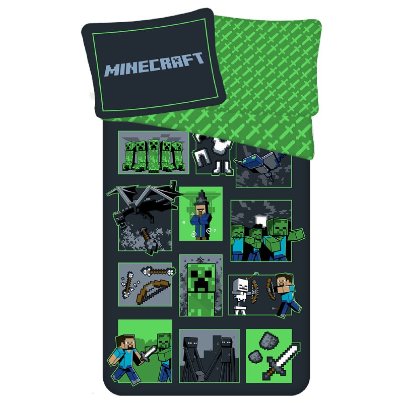 Bavlnené obliečky Minecraft 07 140x200 70x90 cm